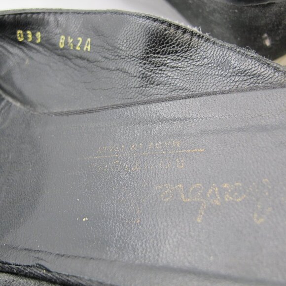 Salvatore Ferragamo black fabric open-toe slide with buckle detail 8.5AA - Picture 4 of 7